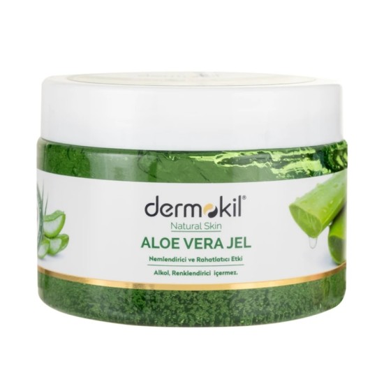 ALOE VERA JEL %99 ORGANİK NEMLENDİRME VE RAHATLATICI ETKİSİ İLE-KAVANOZ DERMOKİL ALOE VERA JEL %99 ORGANİK NEMLENDİRME VE RAHATLATICI ETKİSİ İLE-KAVANOZ DERMOKİL