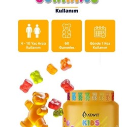 ATAVIT KİDS D3 K2 MAGNEZYUM 60 GUMMİES
