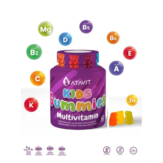 ATAVIT KİDS MULTİVİTAMİN 60 GUMMİES