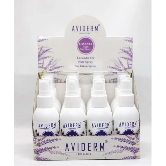 AVİDERM LAVANTA YAĞLI BİTKİSEL BİT KOVUCU SAÇ SPREYİ 100 ML (12'Lİ STAND)