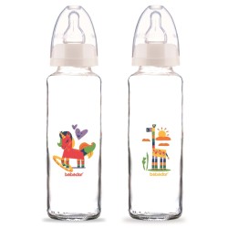 BEBEDOR 31302 DESENLİ CAM BİBERON 250 ML