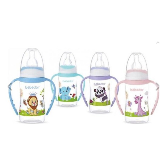 BEBEDOR 76302 DESENLİ PP KULPLU BİBERON 150 ML