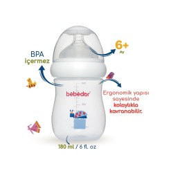 BEBEDOR 97322 GENİŞ AĞIZLI ORTA AKIŞ ANTİ-KOLİK PP BİBERON 180 ML