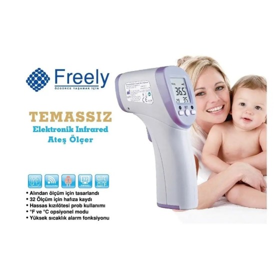 DERECE FREELY TEMASSIZ DİJİTAL ATEŞ ÖLÇER 
