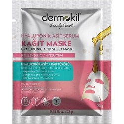DERMOKİL HYALURONİK ASİT/ KAKTÜS ÖZÜ KAĞIT MASKE