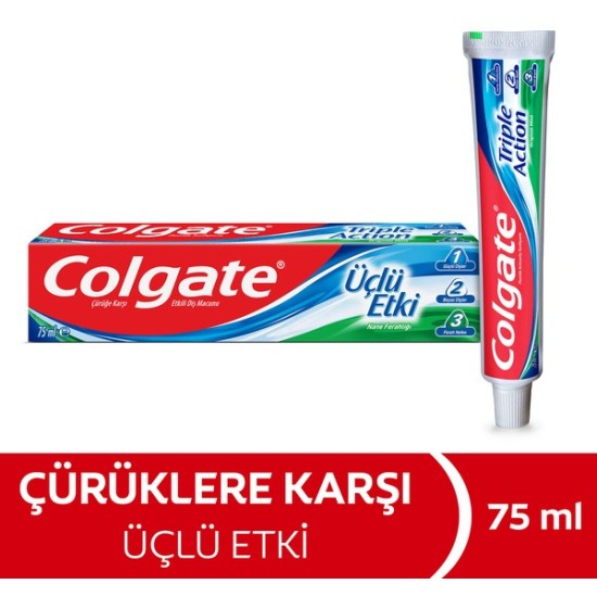 DİŞ MACUNU COLGATE ÜÇLÜ ETKİ 75 ML DİŞ MACUNU COLGATE ÜÇLÜ ETKİ 75 ML