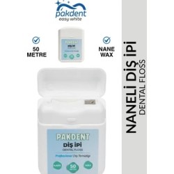 DİŞ İPİ PAKDENT DENTAL FLOSS NANELİ 50 M
