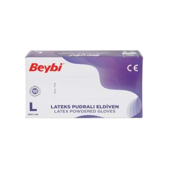 ELDİVEN MUAYENE BEYBİ LATEKS PUDRALI LARGE 100'LU ELDİVEN MUAYENE BEYBİ LATEKS PUDRALI LARGE 100'LU