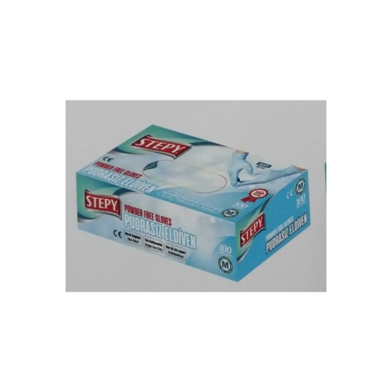 ELDİVEN STEPY GLOVES MAVİ LARGE PUDRASIZ 100'LÜ ELDİVEN STEPY GLOVES MAVİ LARGE PUDRASIZ 100'LÜ