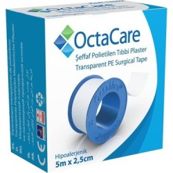 FLASTER OCTACARE ŞEFFAF POLİETİLEN TIBBİ  5MX2,5CM 