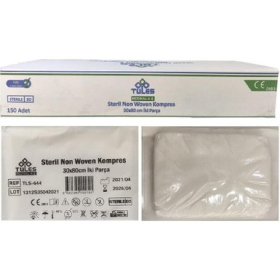 GAZLI BEZ 30X80 CM (2 ADET) STERİL NONWOVEN TULES