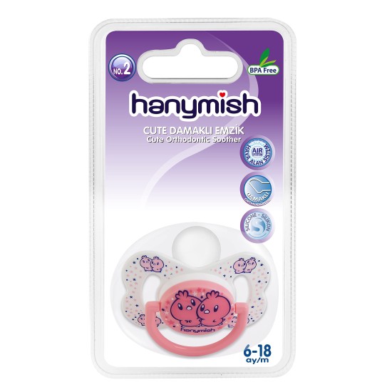 HANYMİSH 101 CUTE DAMAKLI SİLİKON EMZİK NO:2 HANYMİSH 101 CUTE DAMAKLI SİLİKON EMZİK NO:2
