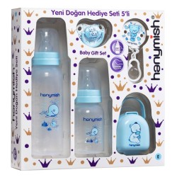 HAYNMİSH 655 YENİ DOĞAN PP HEDİYE SETİ 5'Lİ MAVİ