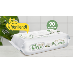 ISLAK MENDİL BABY TURCO BEYAZ SABUN 90 LI
