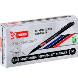 KALEM ASETAT MİKRO MULTİMARK PARMANENT M SİYAH 12'LI