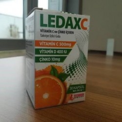 LEDAX C VİTAMİN C D VE ÇİNKO İÇEREN 30 KAPSÜL
