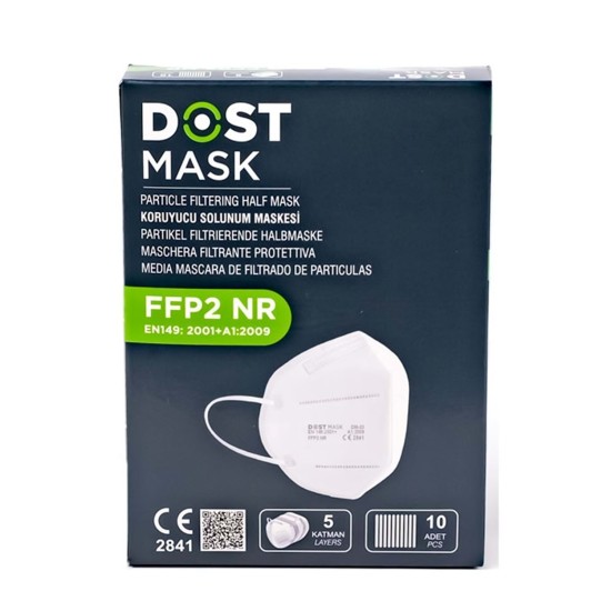MASKE DOST (15820) NN95/FFP2 BEYAZ 10'LU