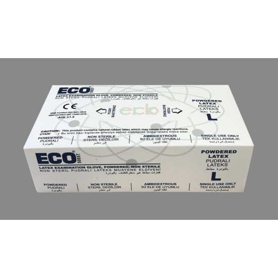MUAYENE ELDİVENİ ECO PUDRALI LARGE 100'LÜ MUAYENE ELDİVENİ ECO PUDRALI LARGE 100'LÜ