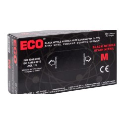 ELDİVEN ECO SİYAH NİTRİL MEDİUM 100`LÜ