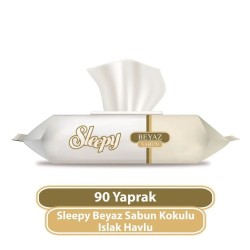 SLEEPY BEYAZ SABUN ISLAK HAVLU 90'LI