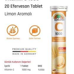 SUNLİFE VİTAMİN C 1000 MG 20 EFF TABLET