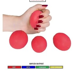 SİLİKON STRES TOPU KIRMIZI-SERT-SMOOTHFİX