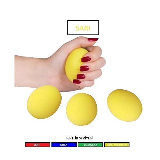 SİLİKON STRES TOPU SARI-EXTRA YUMUŞAK-SMOOTHFİX