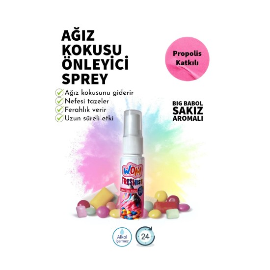 WOM FRESHISS AĞIZ SPREYİ - BIGBABOL  AROMALI 