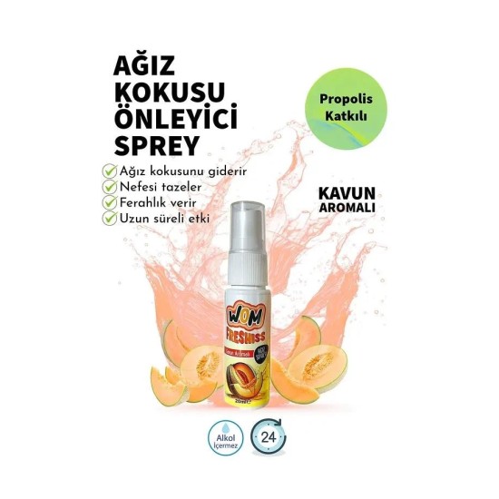 WOM FRESHISS AĞIZ SPREYİ - KAVUN  AROMALI